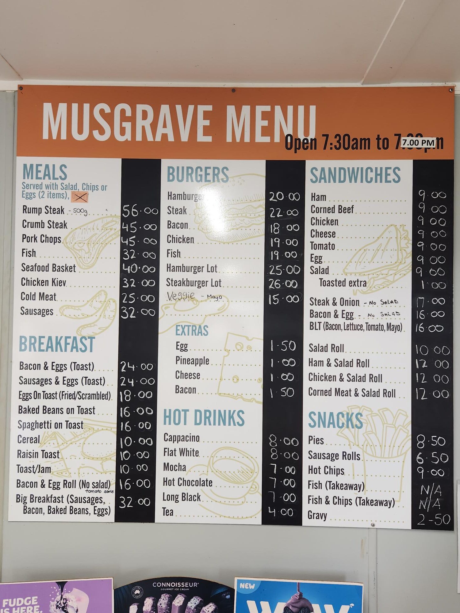 2026 Menu Board 2026 Menu Board- Musgrave Roadhouse